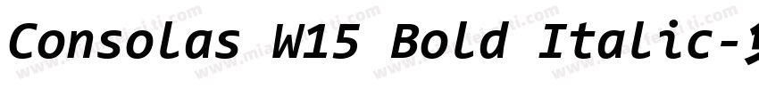 Consolas W15 Bold Italic字体转换